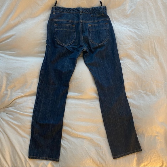 Maison Margiela Line 4 Low Rise Dark Blue Denim Jeans - Picture 2 of 8